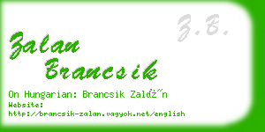 zalan brancsik business card